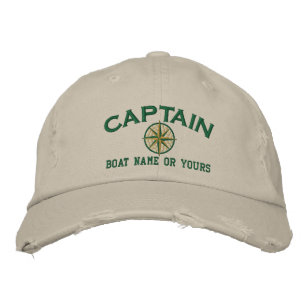 Captain Nautical STAR Personalise it! Embroidery Embroidered Hat
