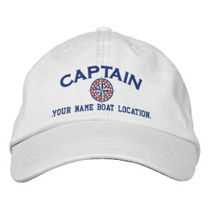 Captain Nautical STAR Personalise it! Embroidery Embroidered Hat