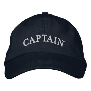 Captain Navy Blue Embroidered Hat