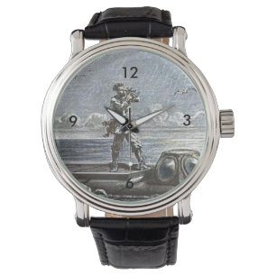 Captain Nemo Verne 20,000 Leagues Illustration Watch