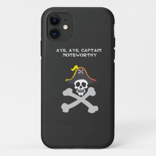 Captain Noteworthy Skull and Crossbones Pirate Case-Mate iPhone Case