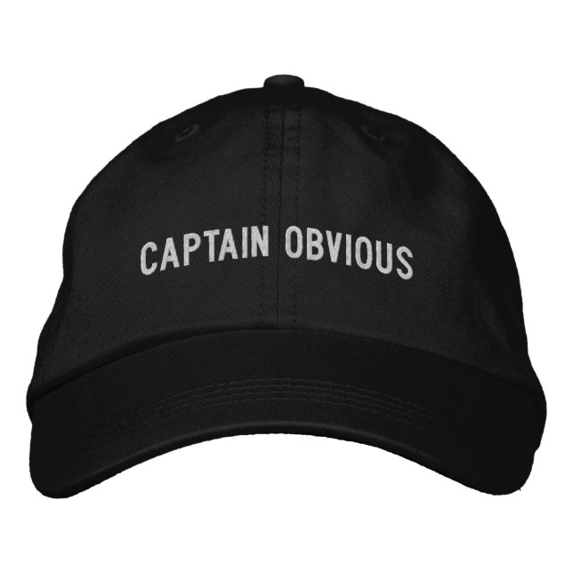 captain obvious embroidered hat (Front)