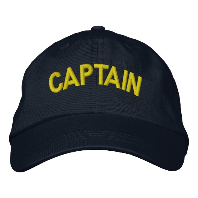 Captain of a boat or sporting team embroidered hat (Front)