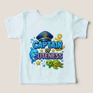Captain of Cuteness Kids Nautical Tee
