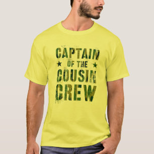 CAPTAIN OF THE COUSIN CREW Camo Funny Grandma Gran T-Shirt