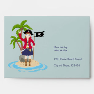 Captain of the Pirate Ship Birthday Party Envelope