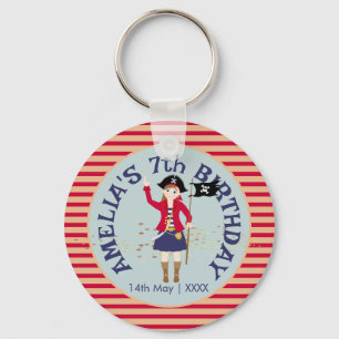 Captain of the Pirate Ship Birthday Party Key Ring