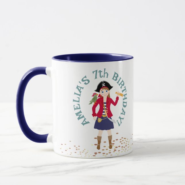 Captain of the Pirate Ship Birthday Party Mug (Left)