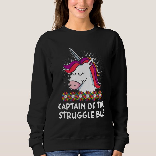 Captain of the Struggle Bus Mom Driver Mother Driv Sweatshirt (Front)