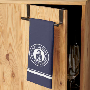 Captain Old Scruff Logo Personalised Kitchen Towel
