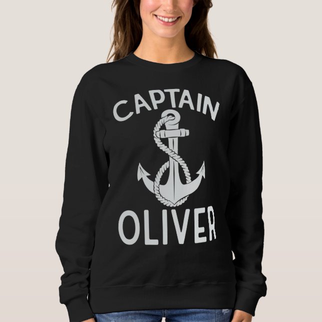Captain Oliver Sailing Boating Boat Ship Yacht Sweatshirt (Front)