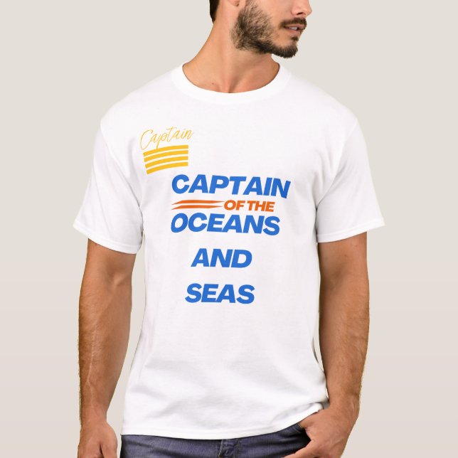 Captain on shore and sea T-Shirt (Front)