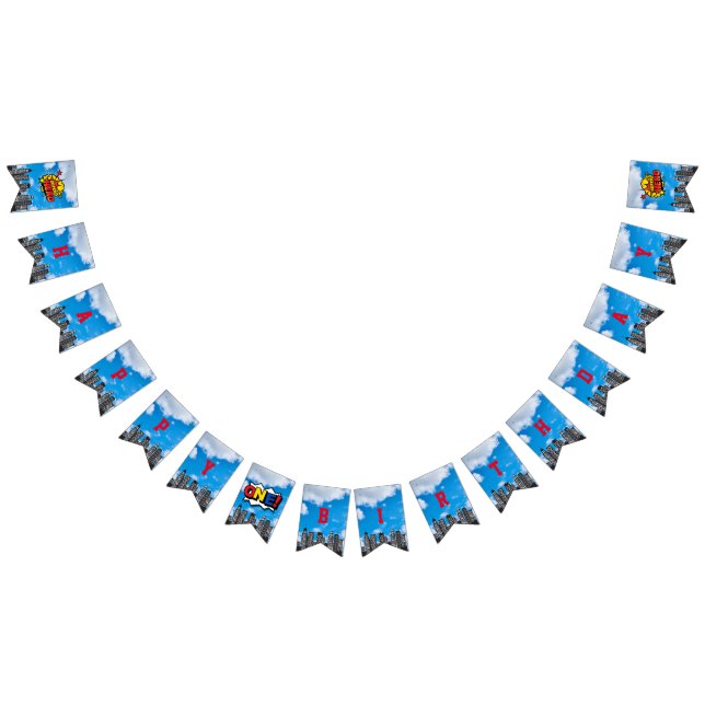 Captain One-derpants Happy Birthday  Bunting (All)