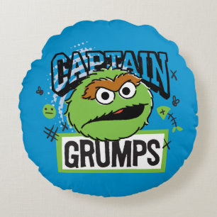 Captain Oscar Grumps Round Cushion