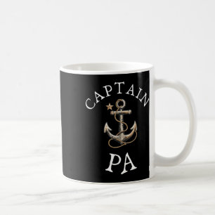 Captain Pa Boat Sailing Boating Vintage Anchor Fun Coffee Mug