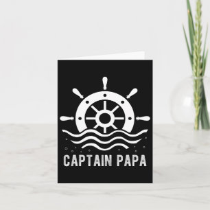 Captain Papa Boating Father's Day Pontoon Captain Card