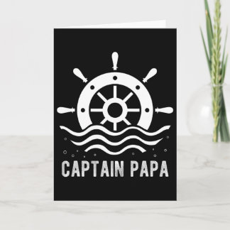 Captain Papa Boating Father's Day Pontoon Captain  Card
