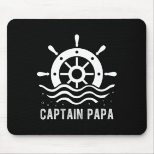 Captain Papa Boating Father's Day Pontoon Captain Mouse Pad