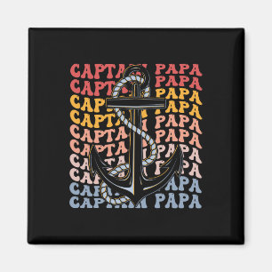 Captain Papa Groovy Boating Papa Magnet