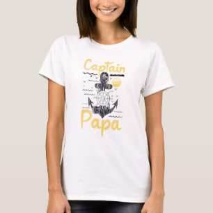 Captain Papa Sailing Boating Father Son Dad Matchi T-Shirt