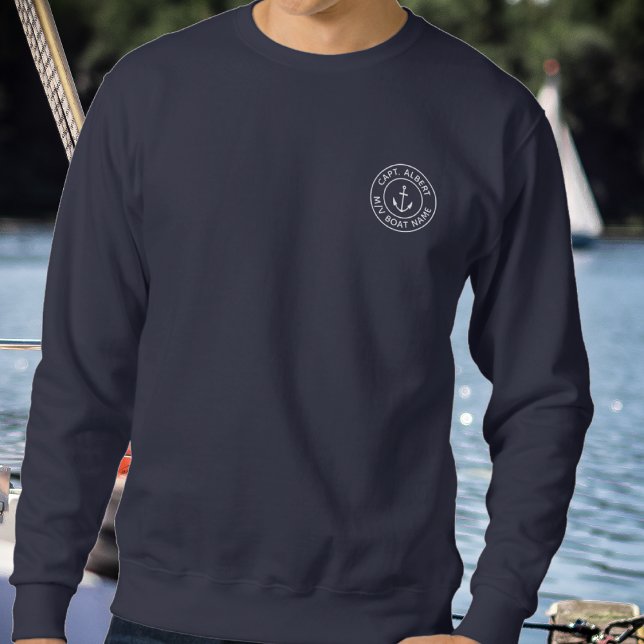 Captain Personalised Anchor Logo Sweatshirt (Creator Uploaded)
