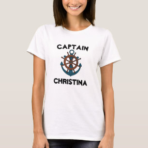 Captain Personalised Boating Boat Lake Ocean T-Shirt