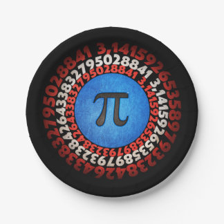 Captain Pi Superhero Shield Nerdy Math Pi Day      Paper Plate
