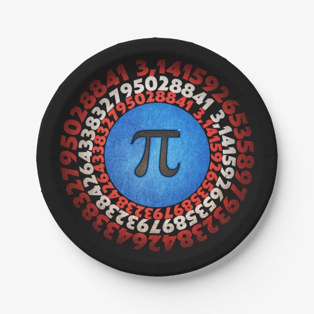 Captain Pi Superhero Shield Nerdy Math Pi Day      Paper Plate (Front)