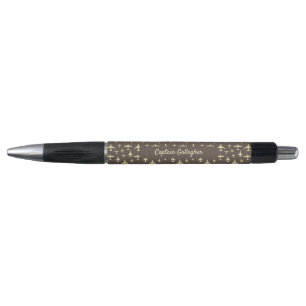 Captain Pilot Brown and Cream Airplane Patterned