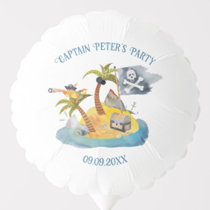 Captain Pirate Birthday Party Balloon