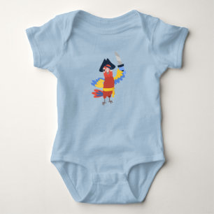 Captain Pirate Colourful Parrot Baby Bodysuit