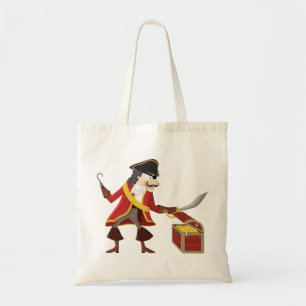 Captain pirate tote bag