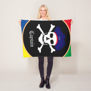 Captain & Pirates Flag - Treasure Island /kids Fleece Blanket