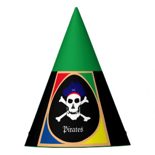 Captain & Pirates Flag - Treasure Island /kids Party Hat