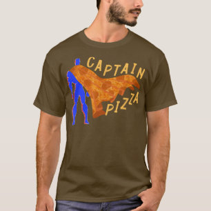 Captain Pizza For Kids Funny Pepperoni Pizza Lover T-Shirt