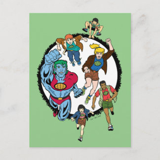 Captain Planet and the Planeteers Circle Graphic Postcard