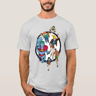 Captain Planet and the Planeteers Circle Graphic T-Shirt
