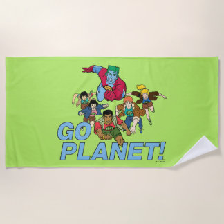 Captain Planet and the Planeteers - Go Planet! Beach Towel