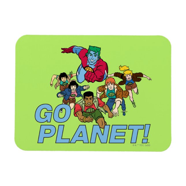 Captain Planet and the Planeteers - Go Planet! Magnet (Horizontal)