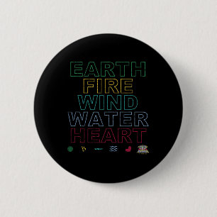 Captain Planet Earth Day Earth Wind Fire Water Hea 6 Cm Round Badge