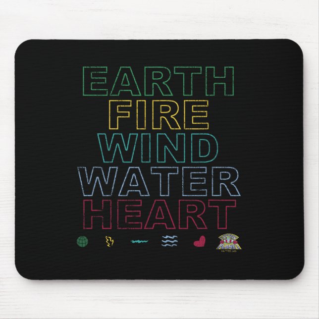 Captain Planet Earth Day Earth Wind Fire Water Hea Mouse Pad (Front)