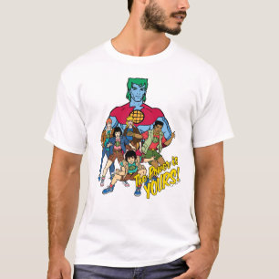 Captain Planet Group Graphic - The Power Is Yours! T-Shirt