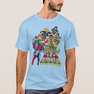 Captain Planet & the Planeteers Group Logo Graphic T-Shirt
