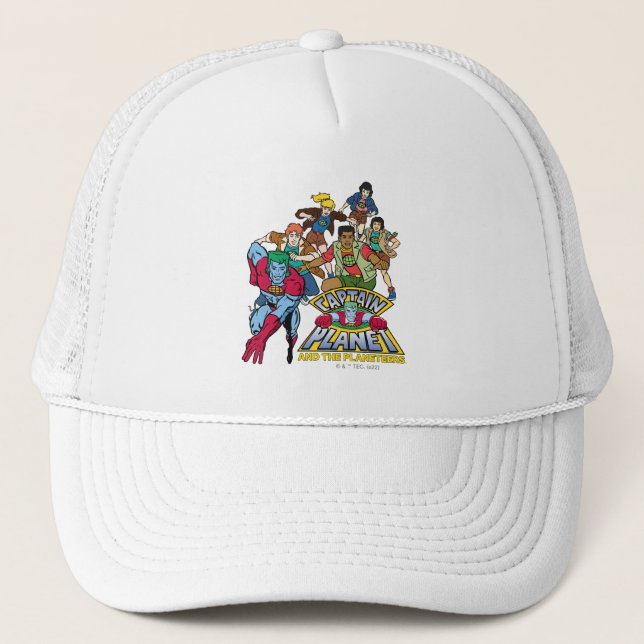 Captain Planet & the Planeteers Group Logo Graphic Trucker Hat (Front)
