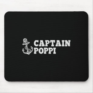 Captain Poppi Sailing Boating Vintage Boat Anchor Mouse Pad
