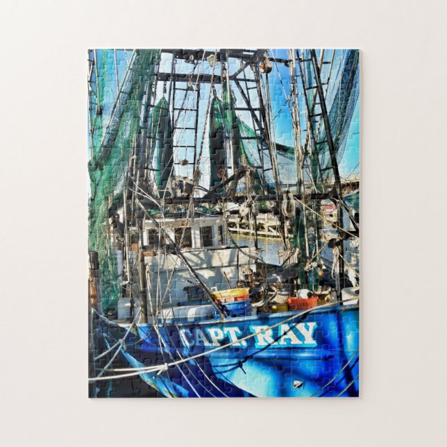 Captain Ray Shrimp Boat Jigsaw Puzzle (Vertical)