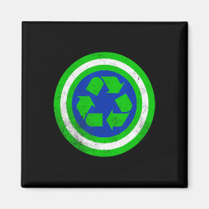 Captain Recycle Earth Day Magnet