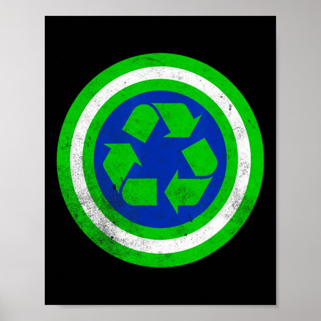 Captain Recycle Earth Day  Poster (Front)