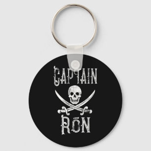 Captain Ron Vintage Personalised Pirate Boating Key Ring