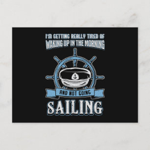 Captain Sail Boat Sailing Sea Sailor Gift Idea Postcard